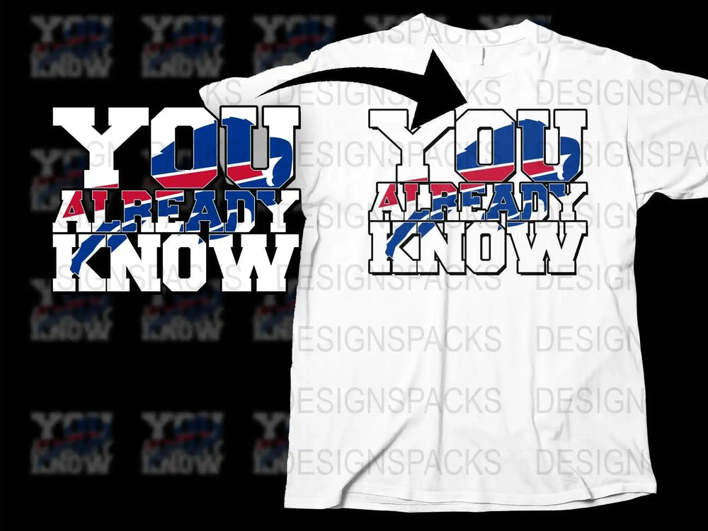 You Already Know Graphic T-Shirt, Bold Text Streetwear Style, Casual Unisex White Tee