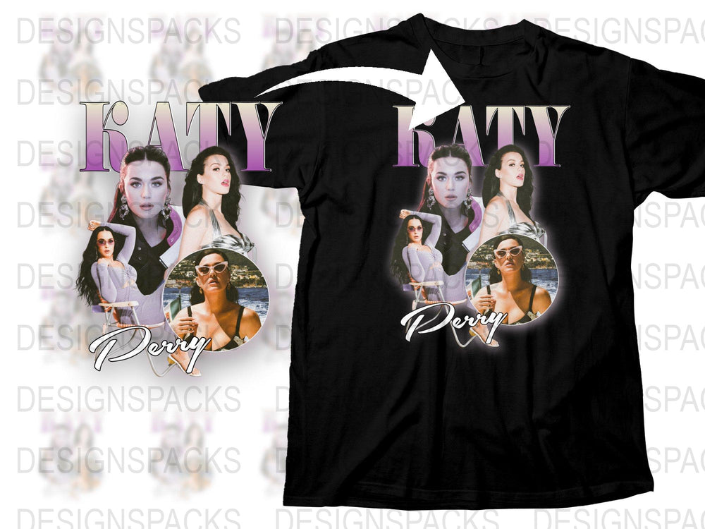 Trendy Graphic T-Shirt with Modern Celebrity Style Design, Fashionable Casual Wear, Black Tee with Celebrity Faces