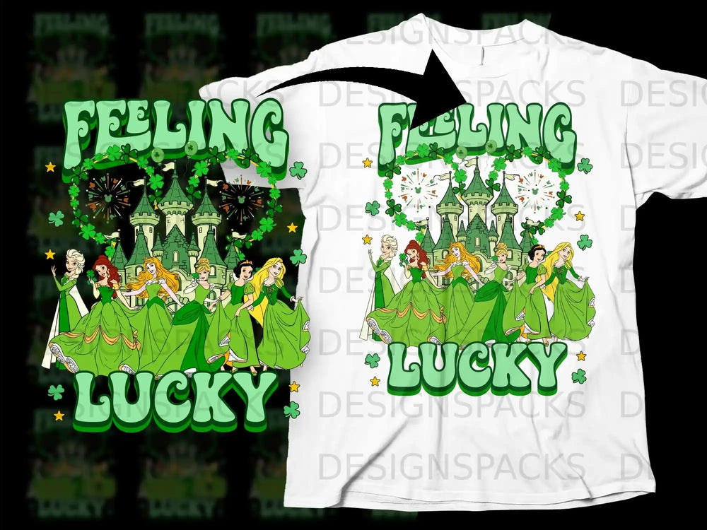 Feeling Lucky Princesses Castle Shamrocks Green Holiday product type