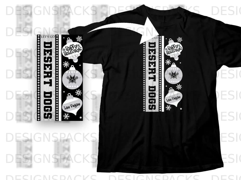 DESERT DOGS Happy Holidays Las Vegas Black Shirt