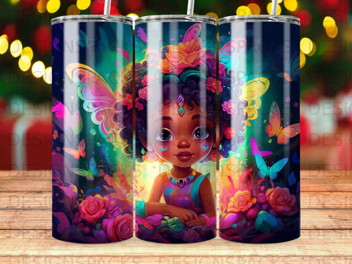 Enchanted Bloom Child Tumbler Digital Wrap Design