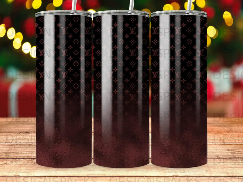 Luxury Inspired Dark Monogram Design Beverage Container product type