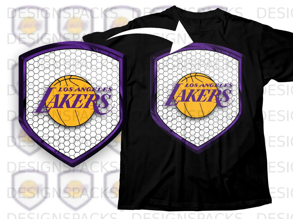 Los Angeles Lakers Hexagon Shield Fan T-shirt