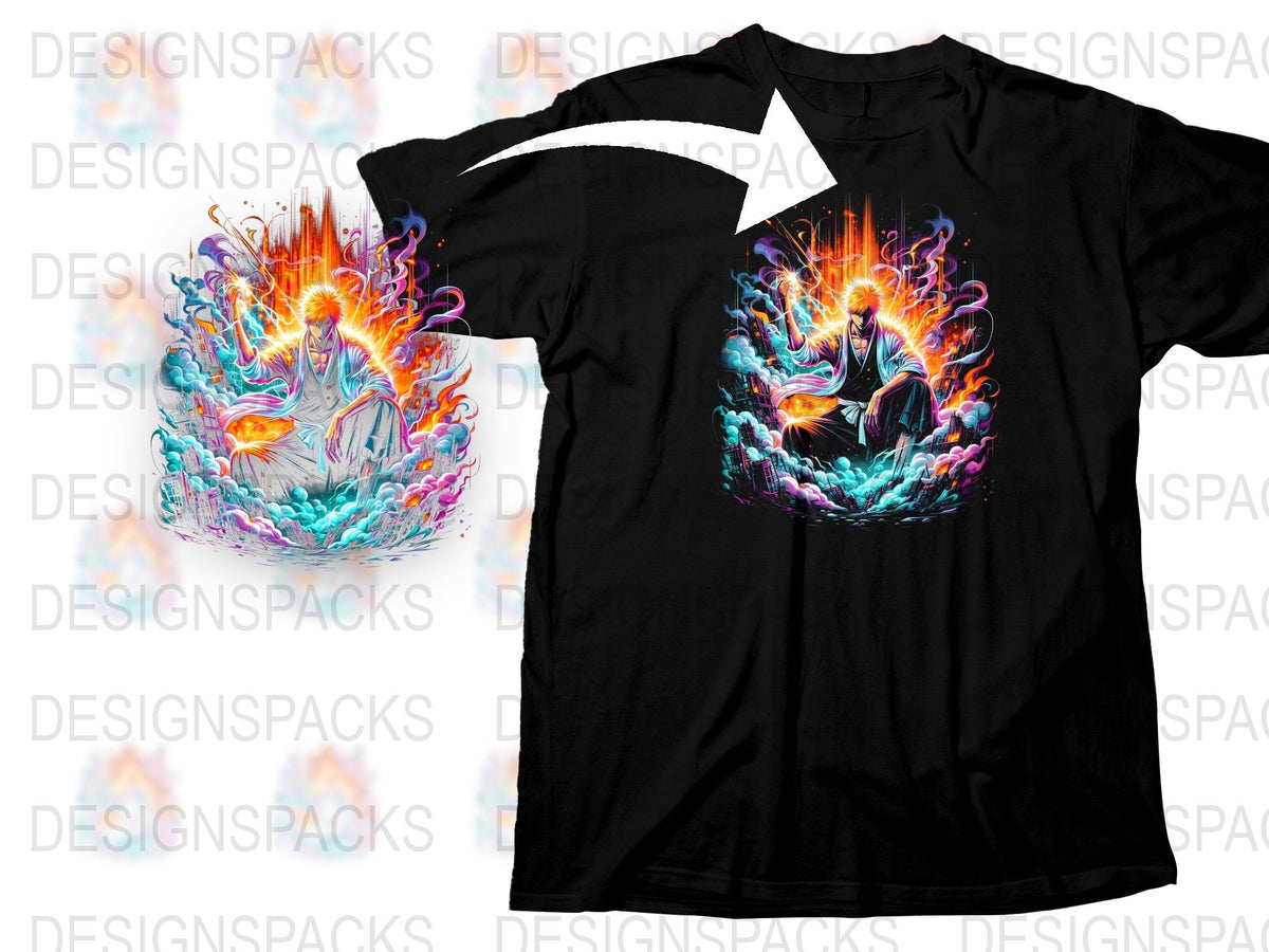 Vibrant Phoenix Firebird Graphic T-Shirt, Colorful Mythical Creature Tee, Unisex Flame Art Shirt, Mystical Bird Design Top