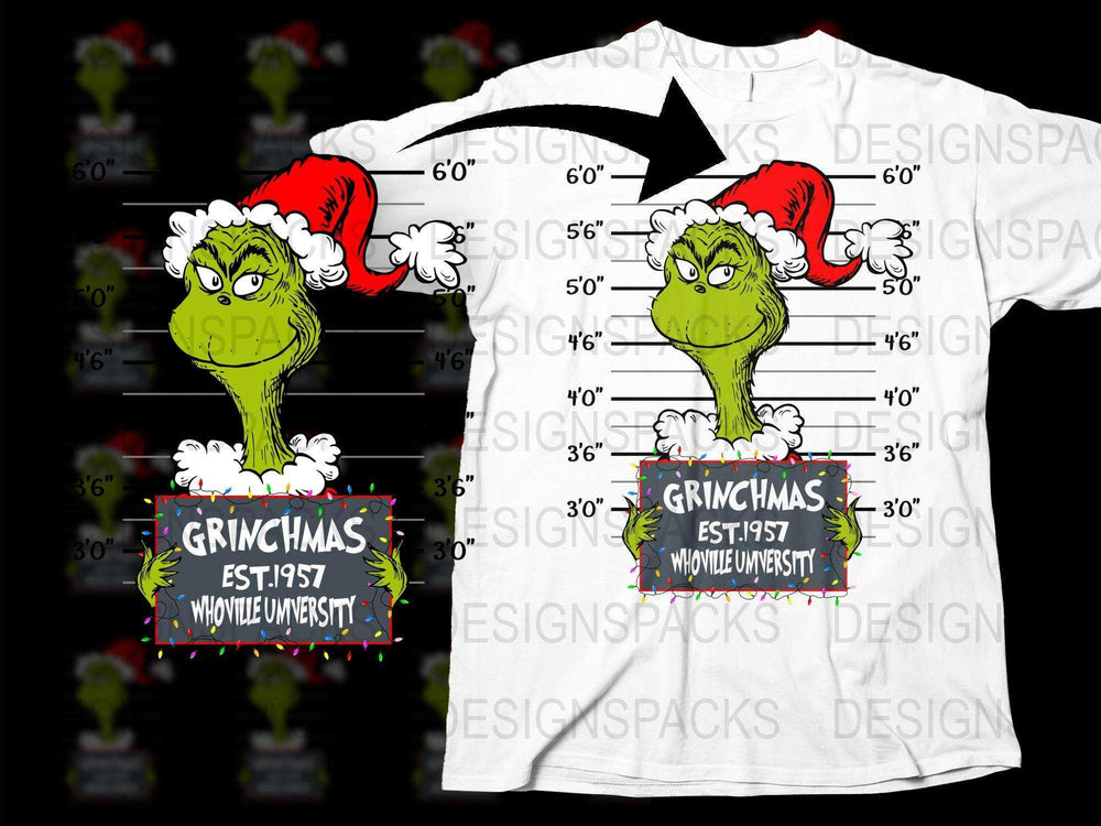 Grinchmas T-Shirt, Funny Christmas Tee, Holiday Apparel, Est 1957 Whoville Design, Unisex Gift