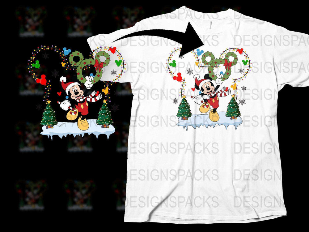Disney Christmas T-Shirt, Mickey Minnie Holiday Tee, Festive Family Matching Shirts, Winter Season Gift Idea, Xmas Tree Apparel