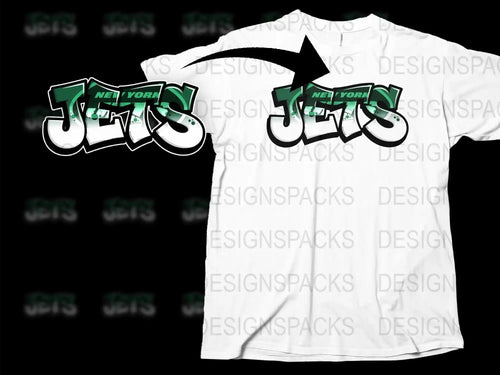 New York Jets Inspired Graphic T-Shirt, Sports Fan Apparel, Casual Streetwear, Unisex White Tee