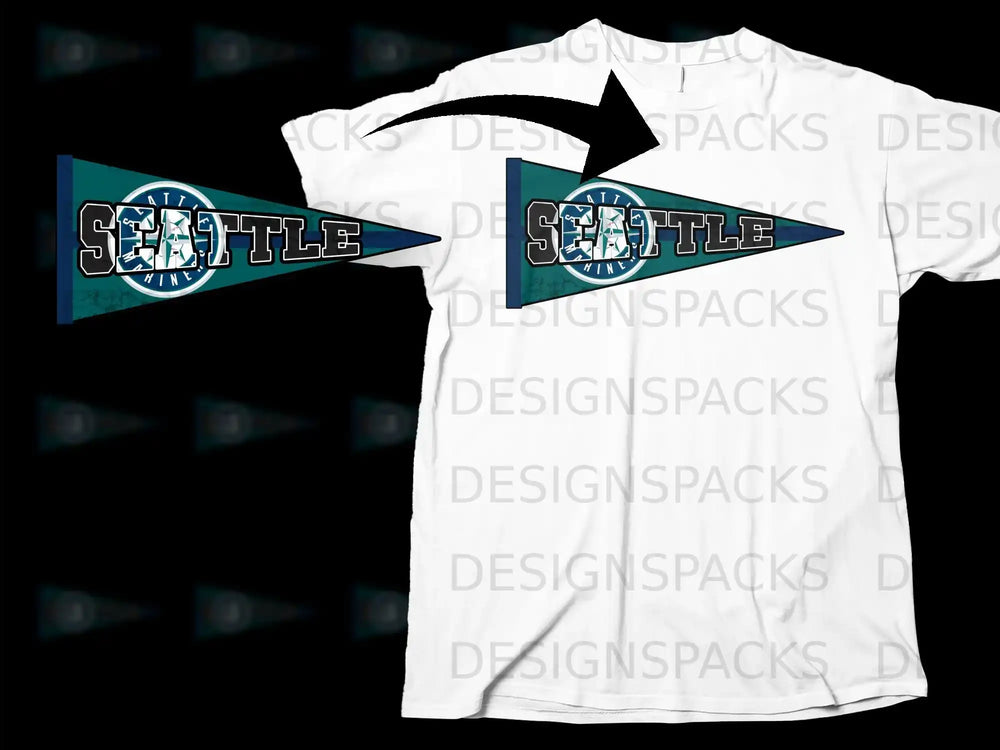 Seattle Mariners Pennant Graphic T-Shirt
