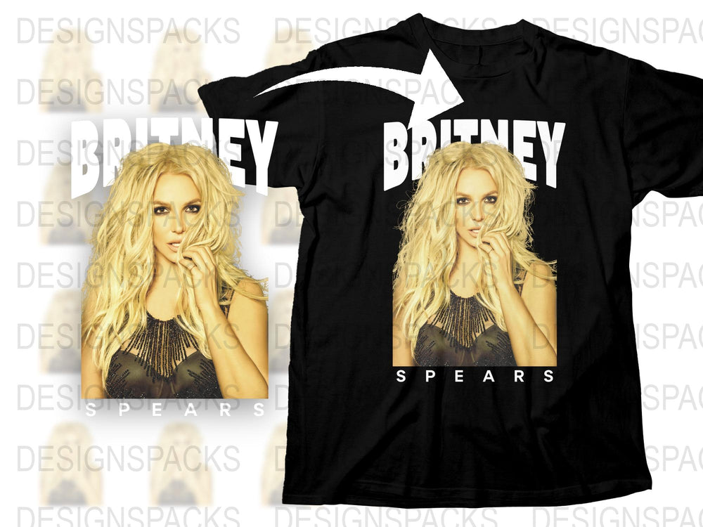 Britney Spears Graphic T-Shirt, Pop Icon Music Star Tee, Vintage Style Black Shirt, Celebrity Print Top, Fan Gift Idea