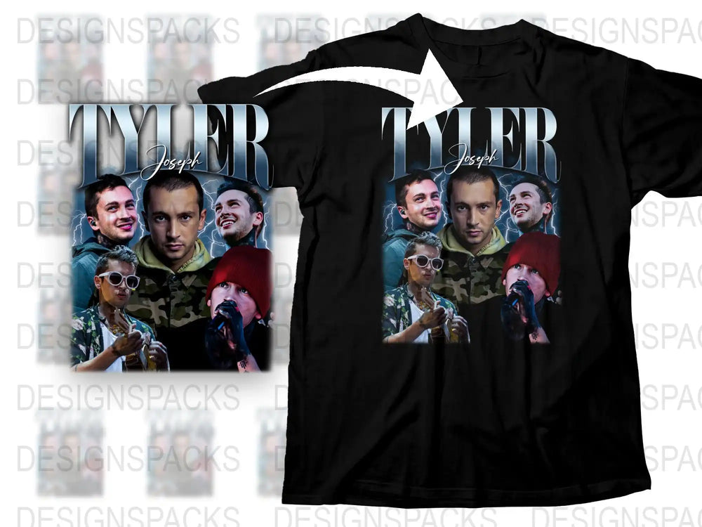 Tyler Joseph Fan Art T-Shirt, Unique Graphic Tee, Music Pop Culture Apparel, Gift for Fans