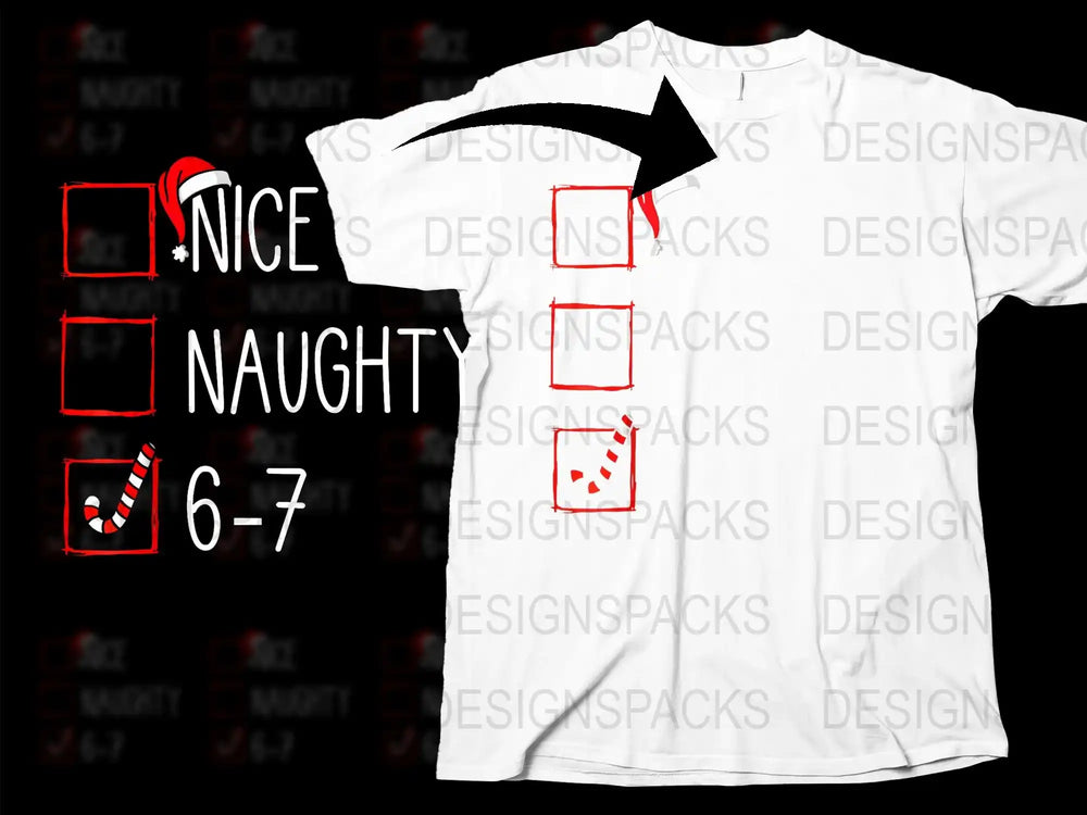 Funny Christmas T-Shirt, Naughty or Nice Checklist, Holiday Gift, Unisex Tee, Festive Clothing, Sizes S-XXL