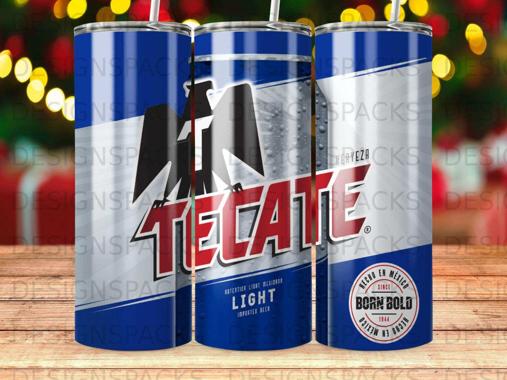 Tecate beer cans with "Born Bold" slogan.