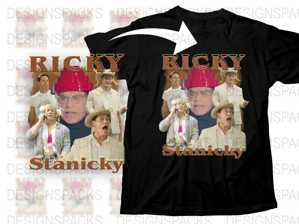 Ricky Stanicky Inspired Graphic T-Shirt, Funny Movie Scenes Collage Tee, Unique Gift Idea