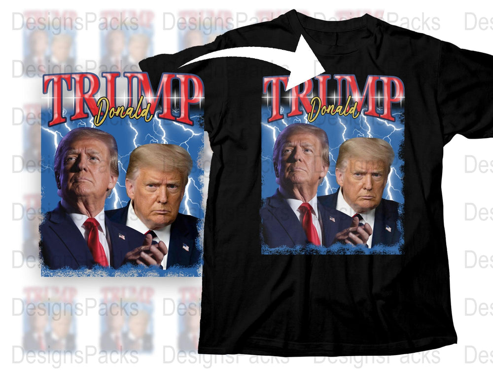 Donald Trump Graphic T-Shirt, Patriotic Presidential Tee, USA Politics Men's Fashion, Unique Political Supporter Gift