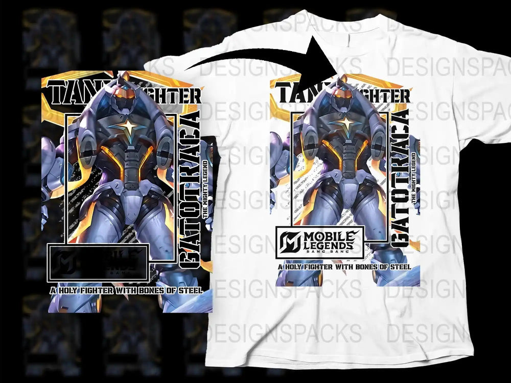 Mobile Legends Tazmanian Fighter Graphic T-Shirt, Video Game Inspired Tee, Casual Wear for Gamers, Men's Fashion, Unique Design