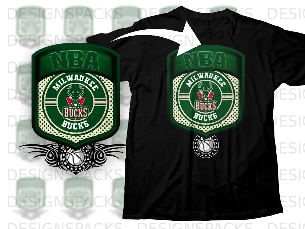 Milwaukee Bucks NBA Basketball Team Fan Gear T-Shirt