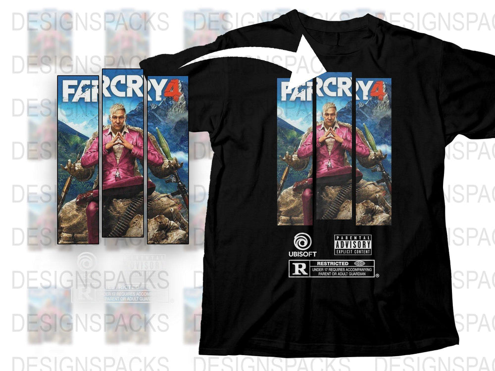 Far Cry 4 Video Game T-Shirt, Pagan Min Design, Ubisoft Graphic Tee, Collector's Edition Apparel