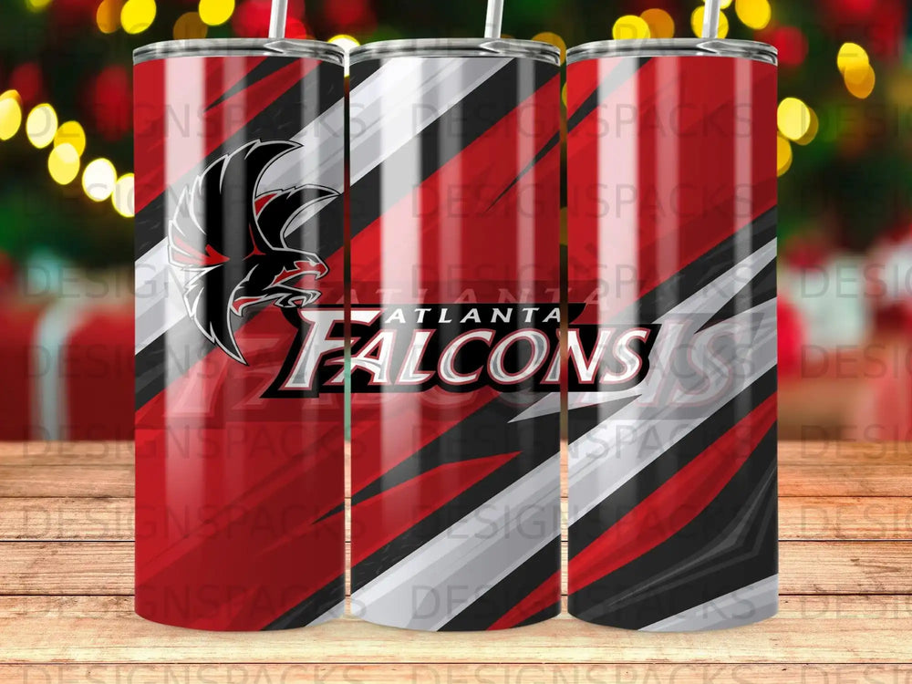 Atlanta Falcons Red Black White Stripes Tumbler product type