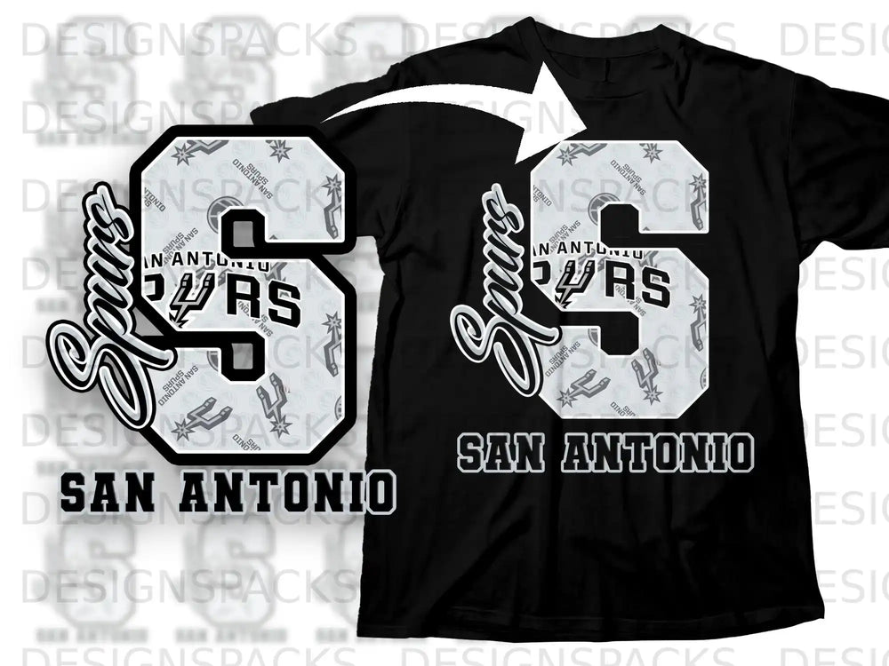 San Antonio Spurs Large S Design San Antonio T-shirt