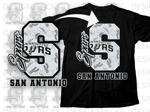 San Antonio Spurs Large S Design San Antonio T-shirt
