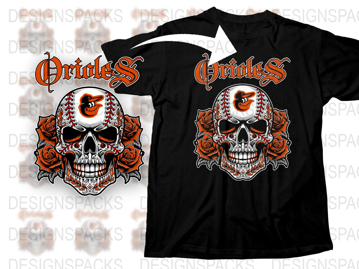 Skull Graphic T-Shirt, Bold White and Orange Design, Unisex Cotton Tee, Trendy Streetwear Style