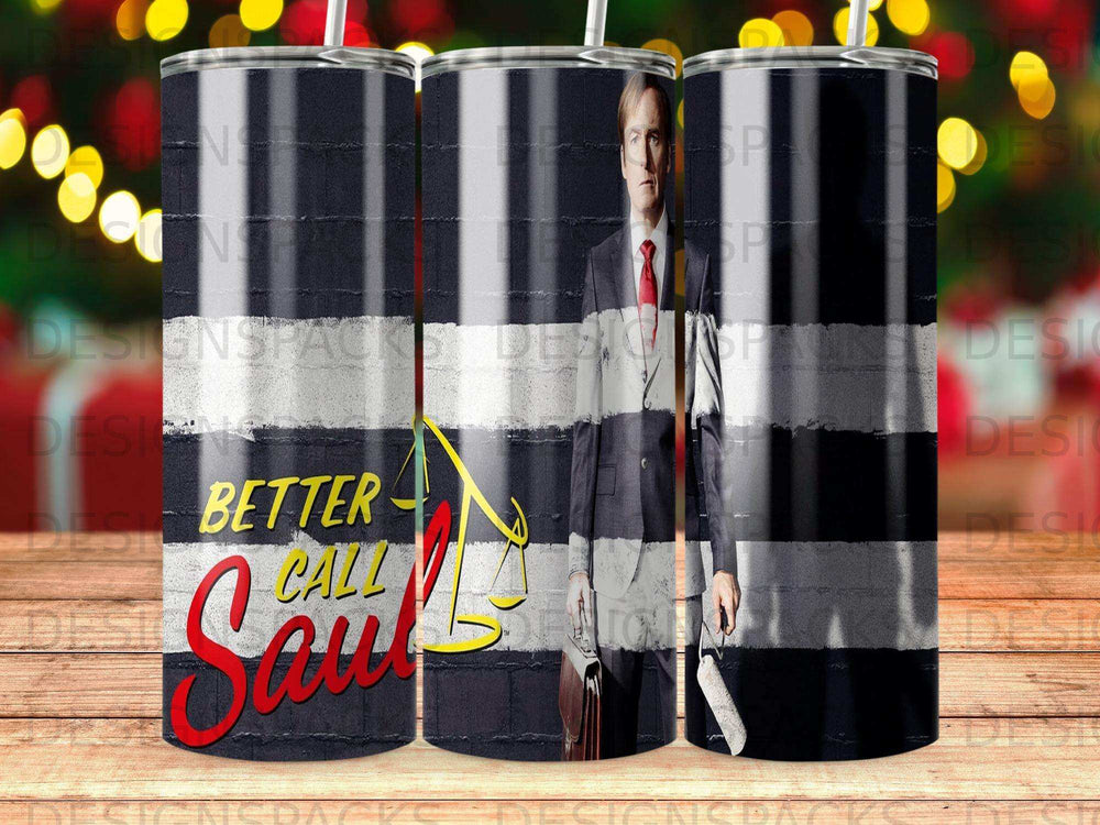 Better Call Saul logo with a man in a suit holding a briefcase.