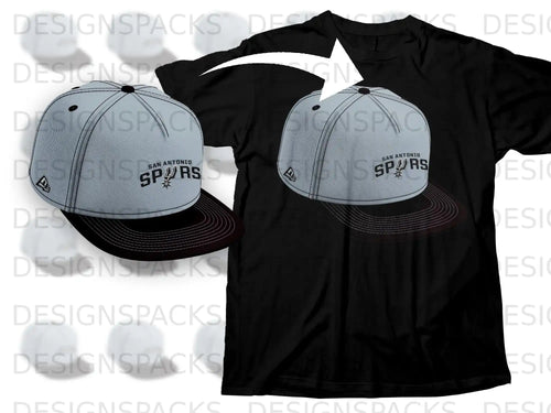 San Antonio Spurs Hat and Shirt Set for Fans