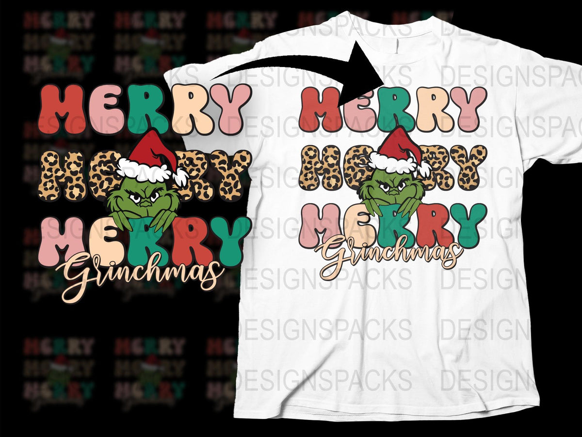 Merry Grinchmas T-Shirt, Funny Christmas Tee, Holiday Grinch Shirt, Festive Seasonal Apparel, Unisex Gift Idea