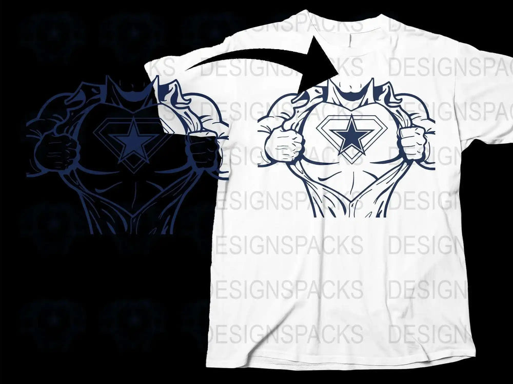 Superhero T-Shirt, Comic Book Style Graphic Tee, Unisex White Cotton Shirt, Hero Costume Design