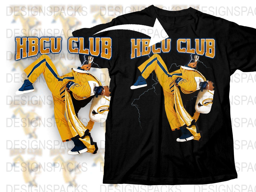 HBCU Club Graphic T-Shirt, Black Cotton Tee, Urban Streetwear, College Fashion, Trendy Apparel, Multiple Sizes Available