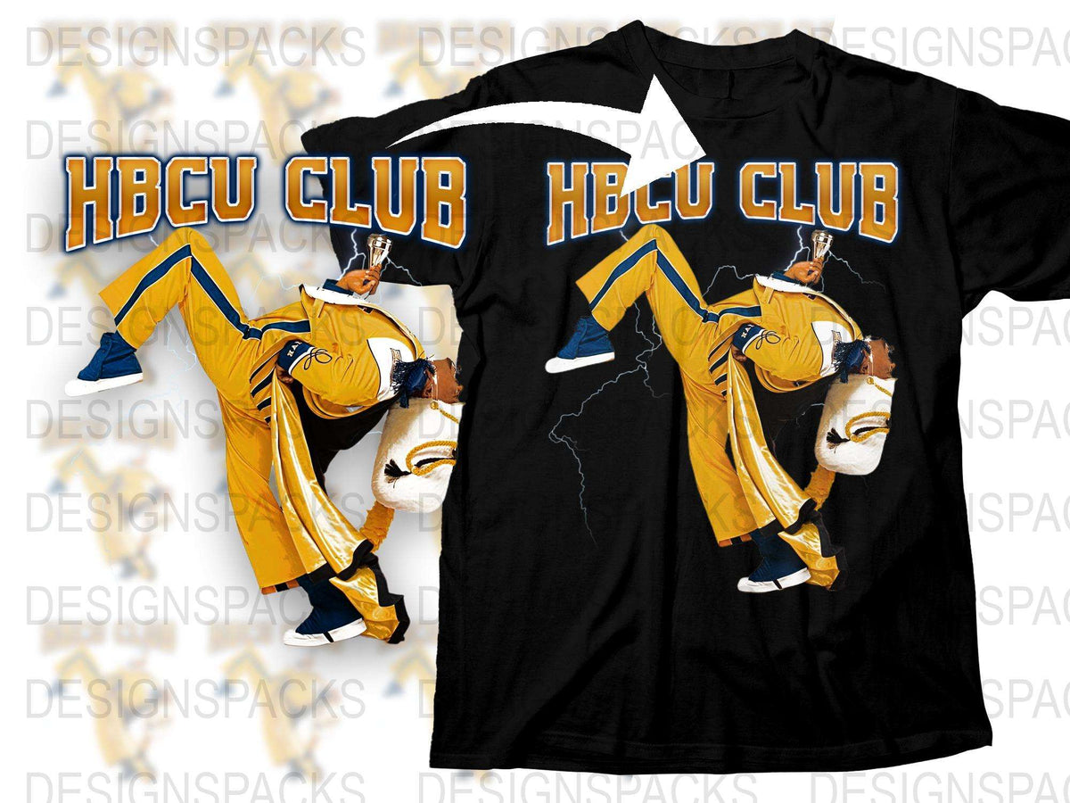 HBCU Club Graphic T-Shirt, Black Cotton Tee, Urban Streetwear, College Fashion, Trendy Apparel, Multiple Sizes Available