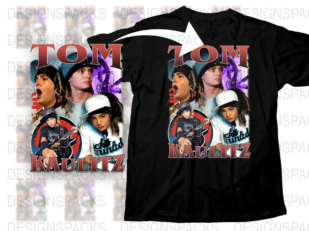 Tom Kaulitz Fan T-Shirt, Vintage Band Tee, 90s Music Fashion, Unisex Rock Shirt