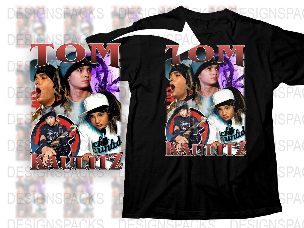 Tom Kaulitz Fan T-Shirt, Vintage Band Tee, 90s Music Fashion, Unisex Rock Shirt