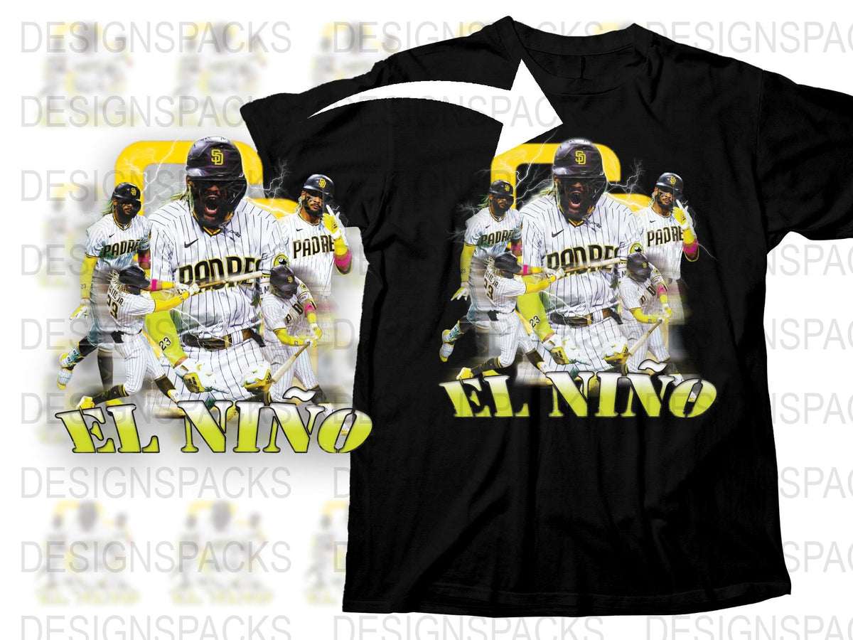 El Niño Graphic T-Shirt, Baseball Player Design Tee, Sports Fan Apparel, Unique Gift for Dodgers Fans
