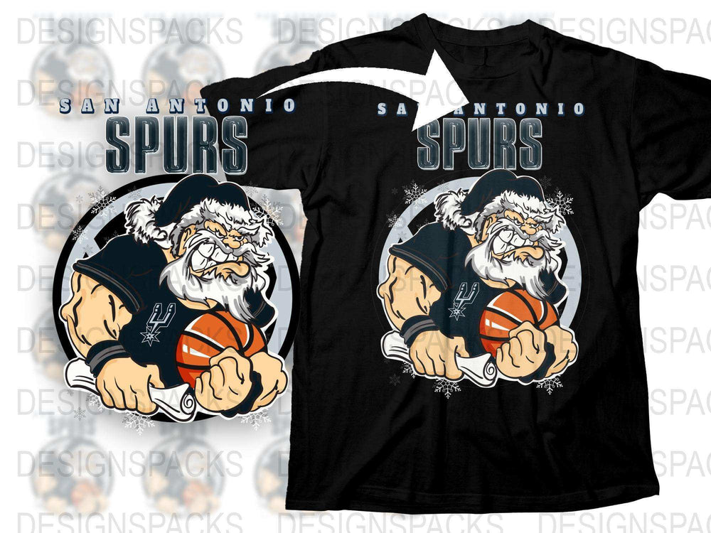 San Antonio Spurs Basketball Mascot T-Shirt, Angry Bulldog Graphic, Sports Fan Apparel, Unisex Black Tee