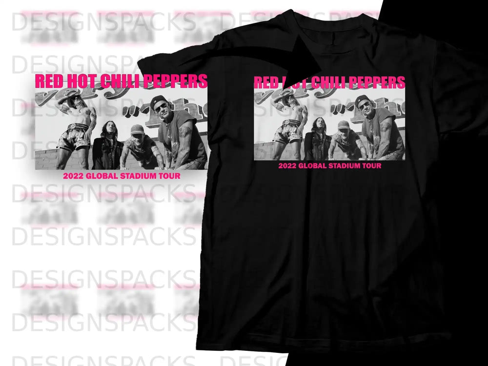 Red Hot Chili Peppers 2022 Global Stadium Tour t-shirt design.