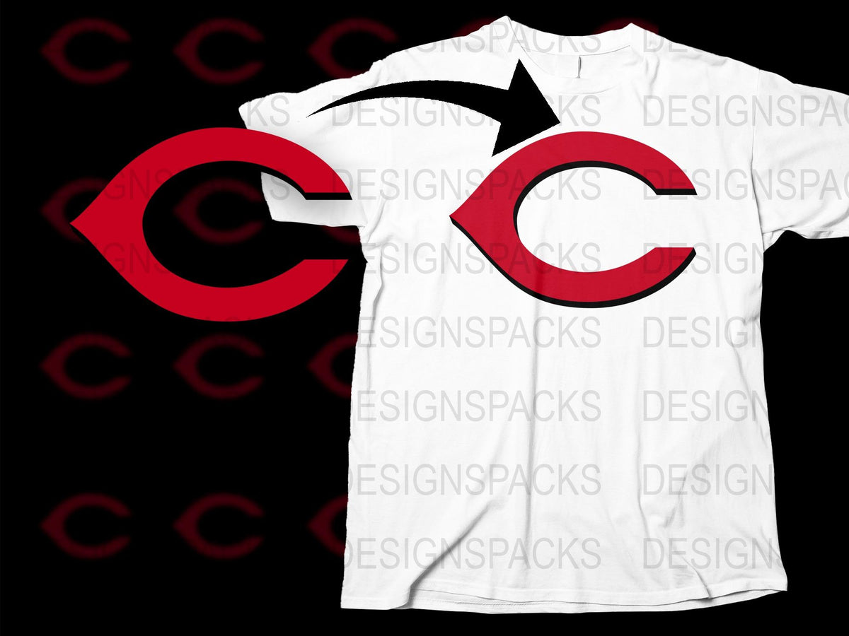 Trendy White Tee with Bold Red Letter C Design, Unisex Fashion T-Shirt, Casual Streetwear