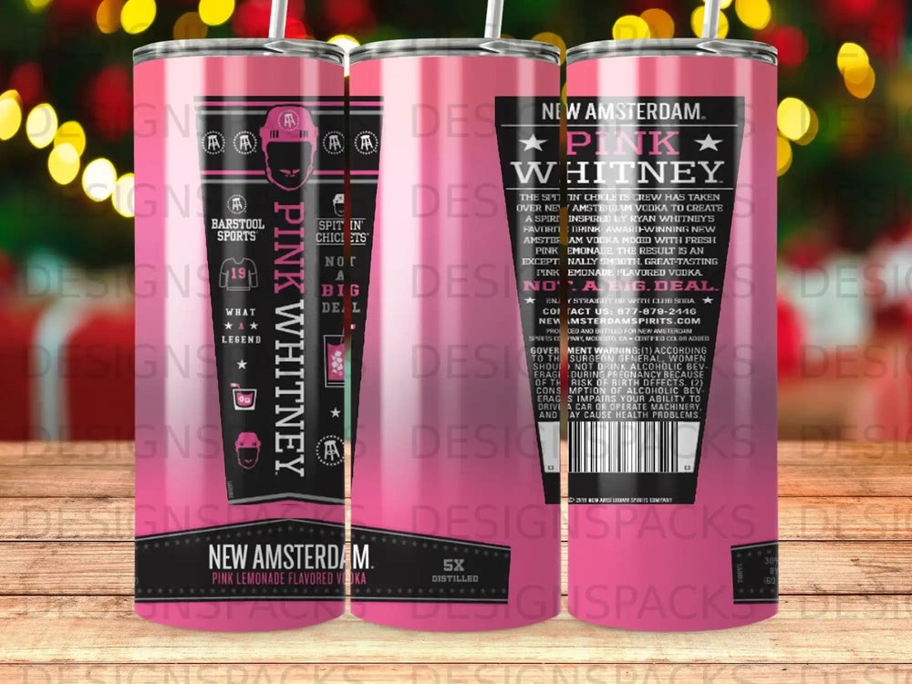 New Amsterdam Pink Whitney vodka bottle with Barstool Sports logo.