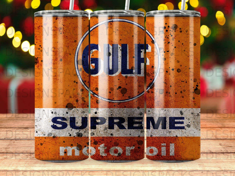Gulf Supreme Motor Oil Speckled Orange Tumbler product type
