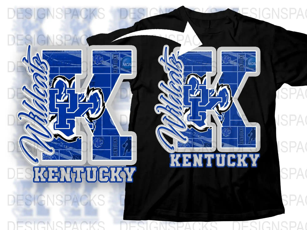 Kentucky Wildcats T-Shirt, Blue and White Graphic Tee, College Sports Apparel, Fan Gear