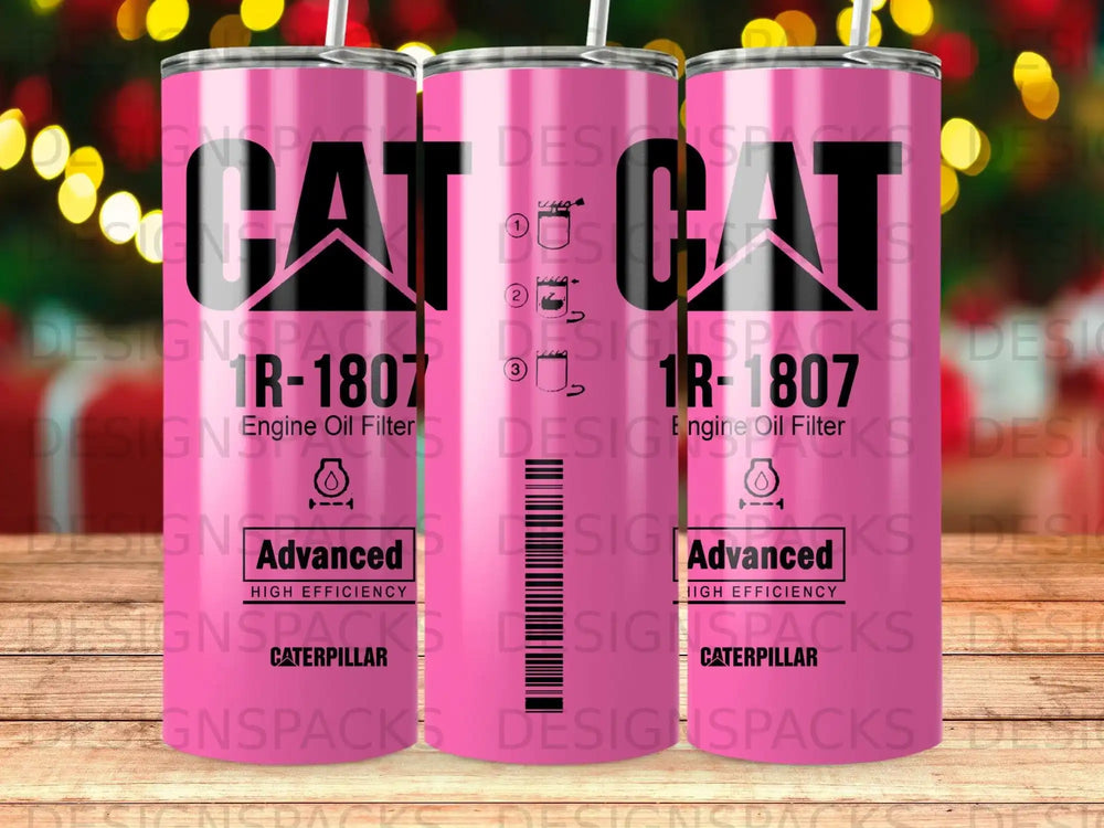 CAT 1R-1807 engine oil filter with Advanced High Efficiency text.