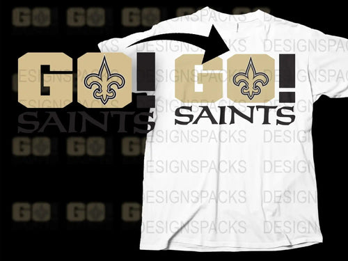 New Orleans Saints Inspired T-Shirt, Black and Gold Fan Apparel, Unisex Football Tee