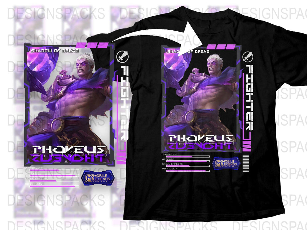 Men's Graphic T-Shirt, Purple Warrior Design, Casual Streetwear, Gaming Apparel, Cotton Tee, Trendy, Comfortable Fit, Bold Colors, Fashion