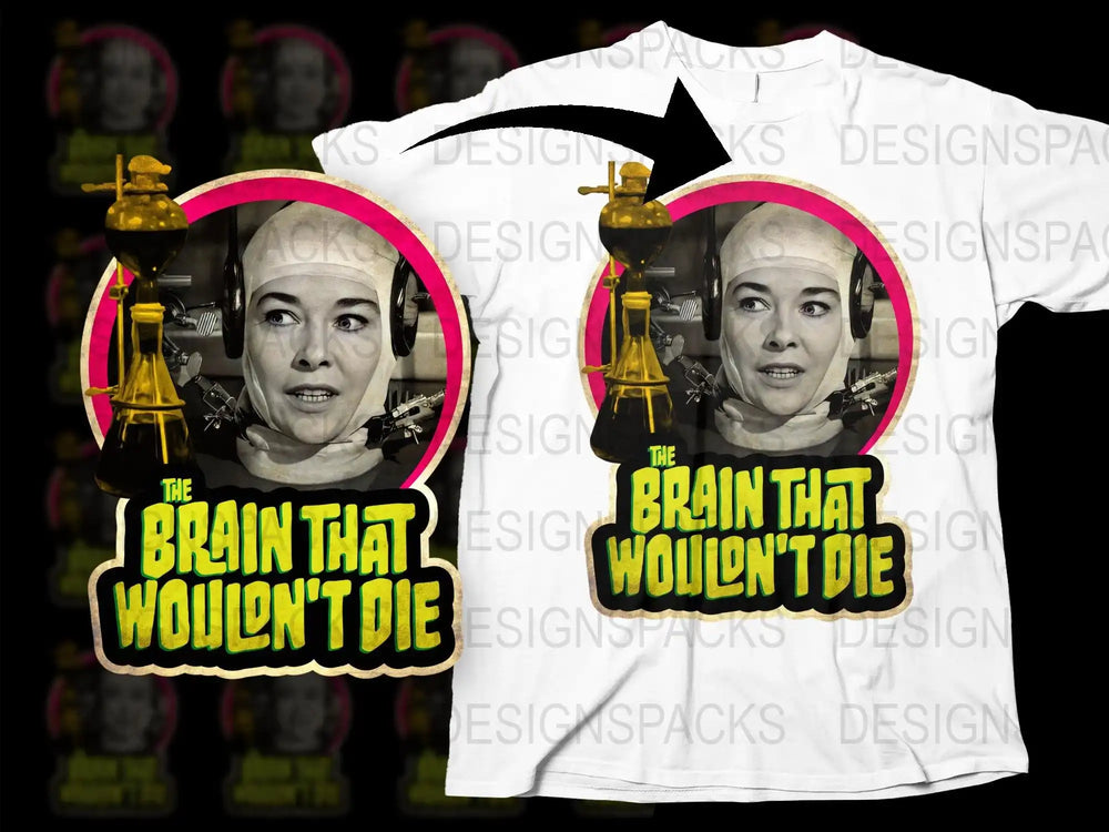 Vintage Horror Movie T-Shirt 'The Brain That Wouldn't Die' Retro Film Tee