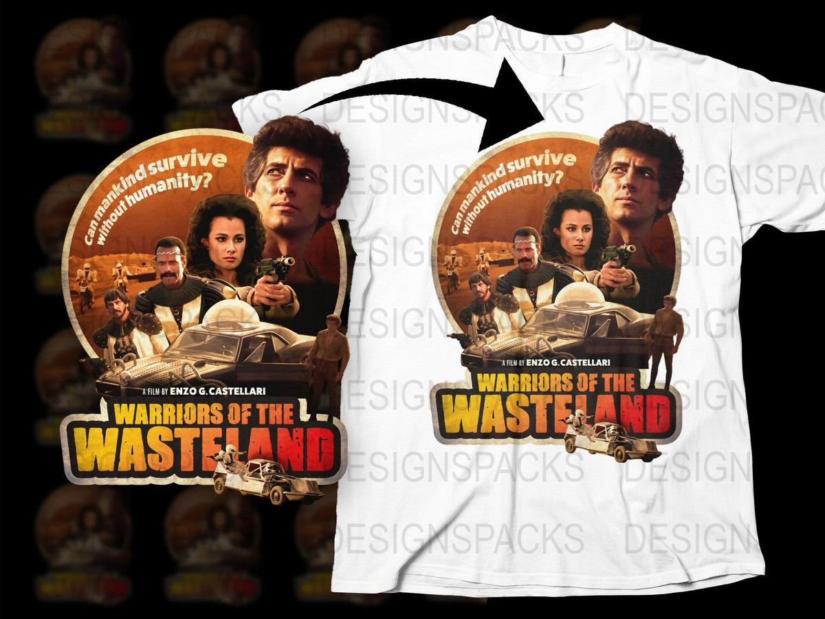 Vintage Movie Poster T-Shirt, Classic Film Graphic Tee, Warriors of the Wasteland, Retro Style Shirt