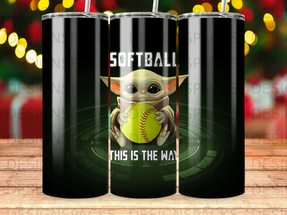 Baby Yoda Softball THIS IS THE WAY Tumbler product type