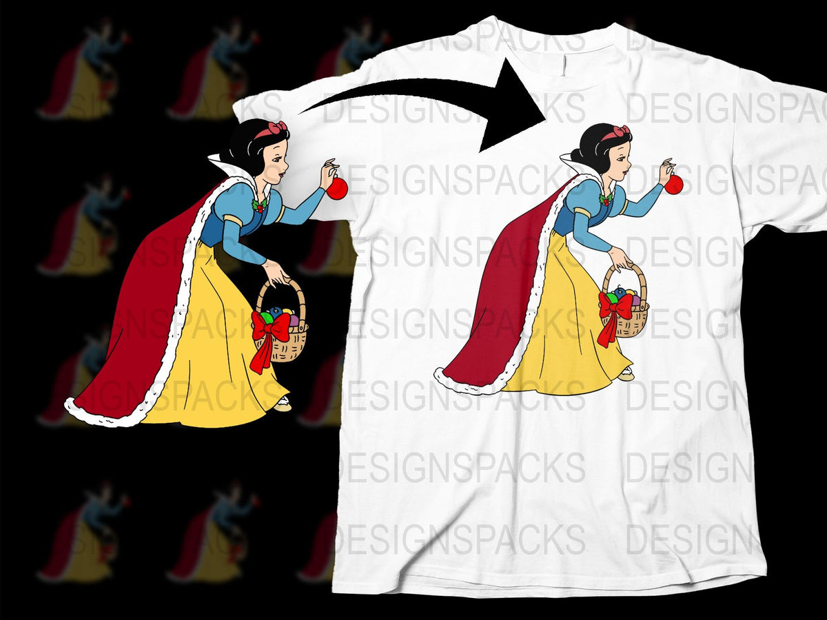 Snow White Inspired T-Shirt, Fairy Tale Graphic Tee, Vintage Cartoon Character, Women's Fashion Top, Unique Gift Idea