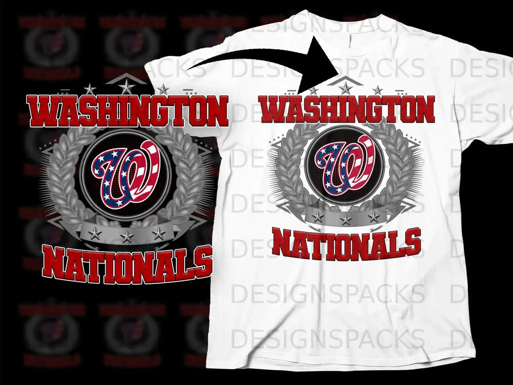 Washington Nationals Custom Designed Graphic T-Shirt
