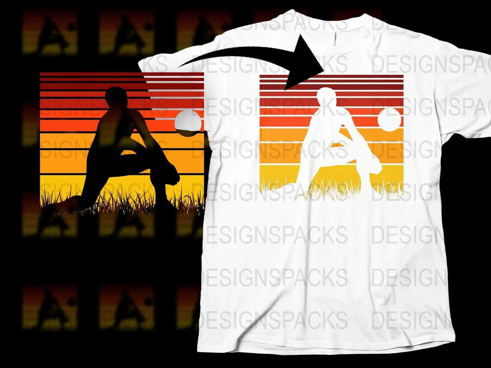 Retro Sunset Basketball Player T-Shirt, Orange Black Silhouette Graphic Tee, Unisex Sports Apparel