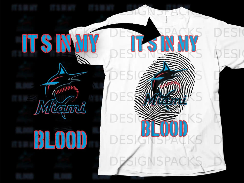 It's in My Blood Fingerprint Miami T-Shirt